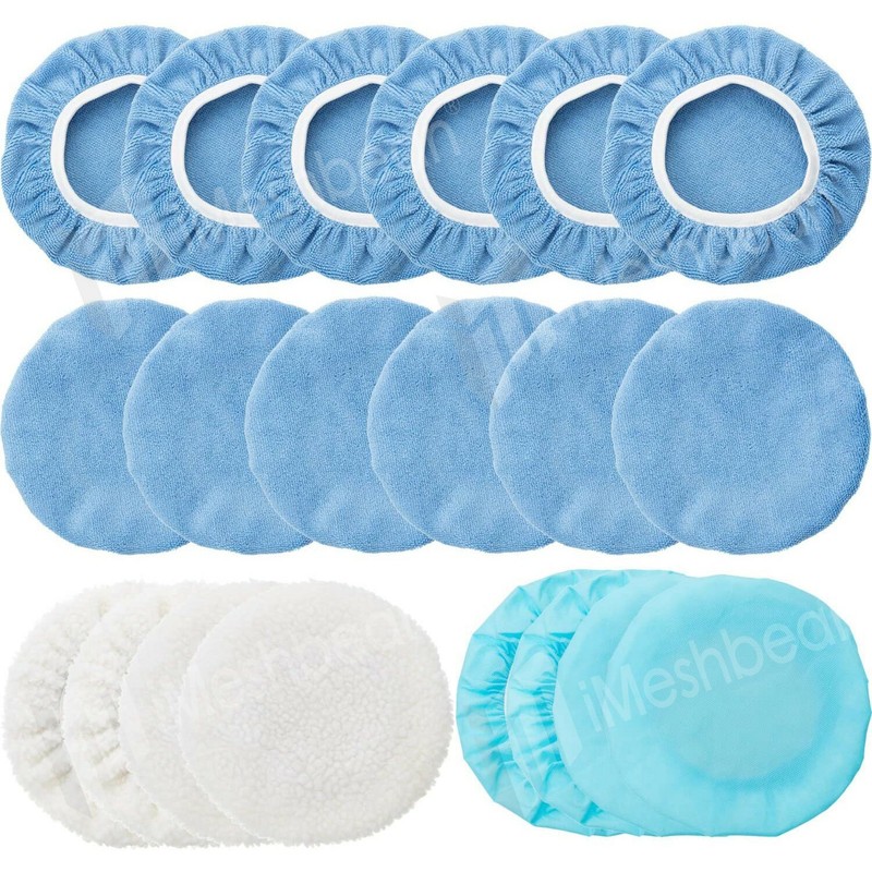 Efficient Cleaning with Microfiber Polisher Buffer Bonnets - 20PCS 5 to 6 inches gallery