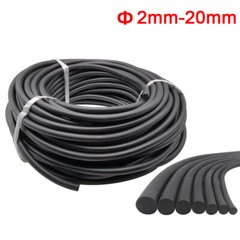 Solid Black Nitrile Rubber Strip O-Ring Cord Oil Water Seal Gasket Dia 2mm-20mm