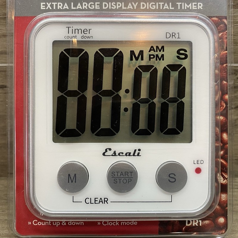 NEW Escali Extra Large Display Digital Timer DR1 - Count Up & Down - Clock Mode gallery