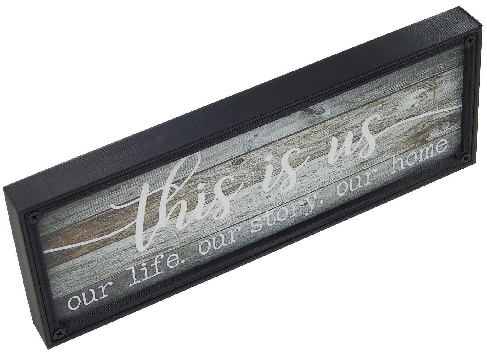 This Is Us Our Life Story Home Rustic Farmhouse Sign Shelf Sitter Decor for Wall gallery