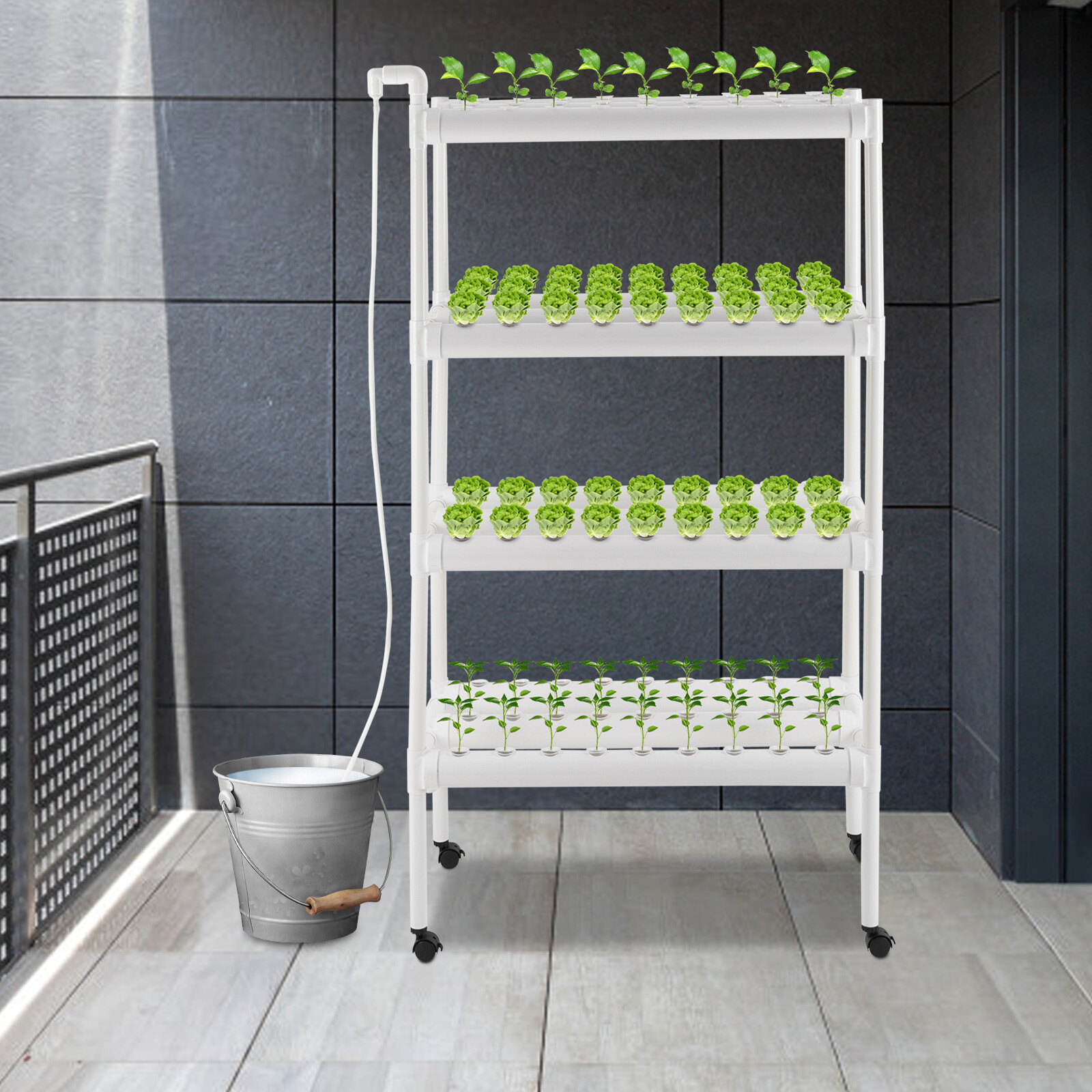 4-Tiers Growing Baskets Sets Hydroponic Grow Kit Hydroponic Planting Equipment gallery