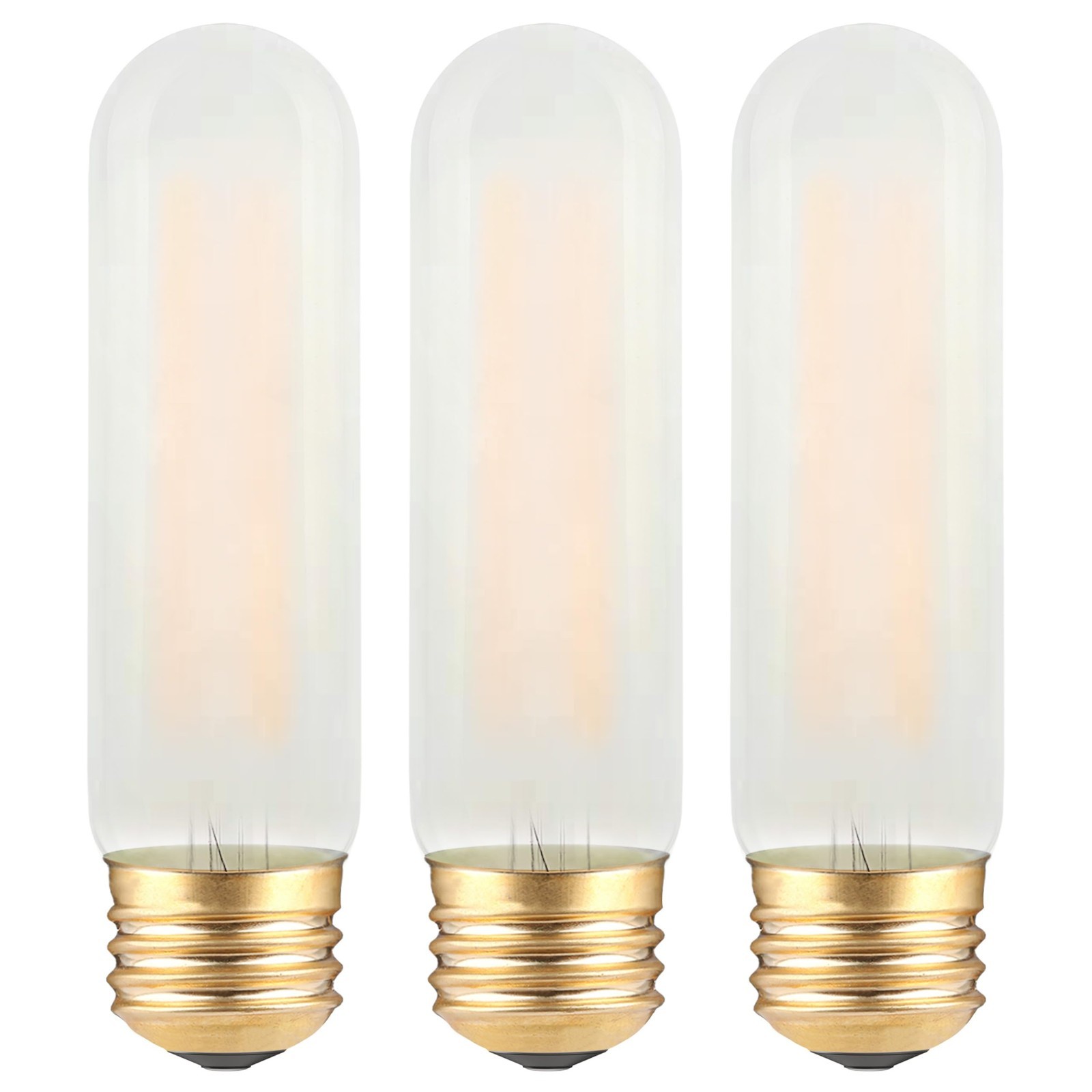 Dimmable T10 LED Frosted Bulbs 40W Equivalent 2700K Soft Warm Light - 3 Pack gallery