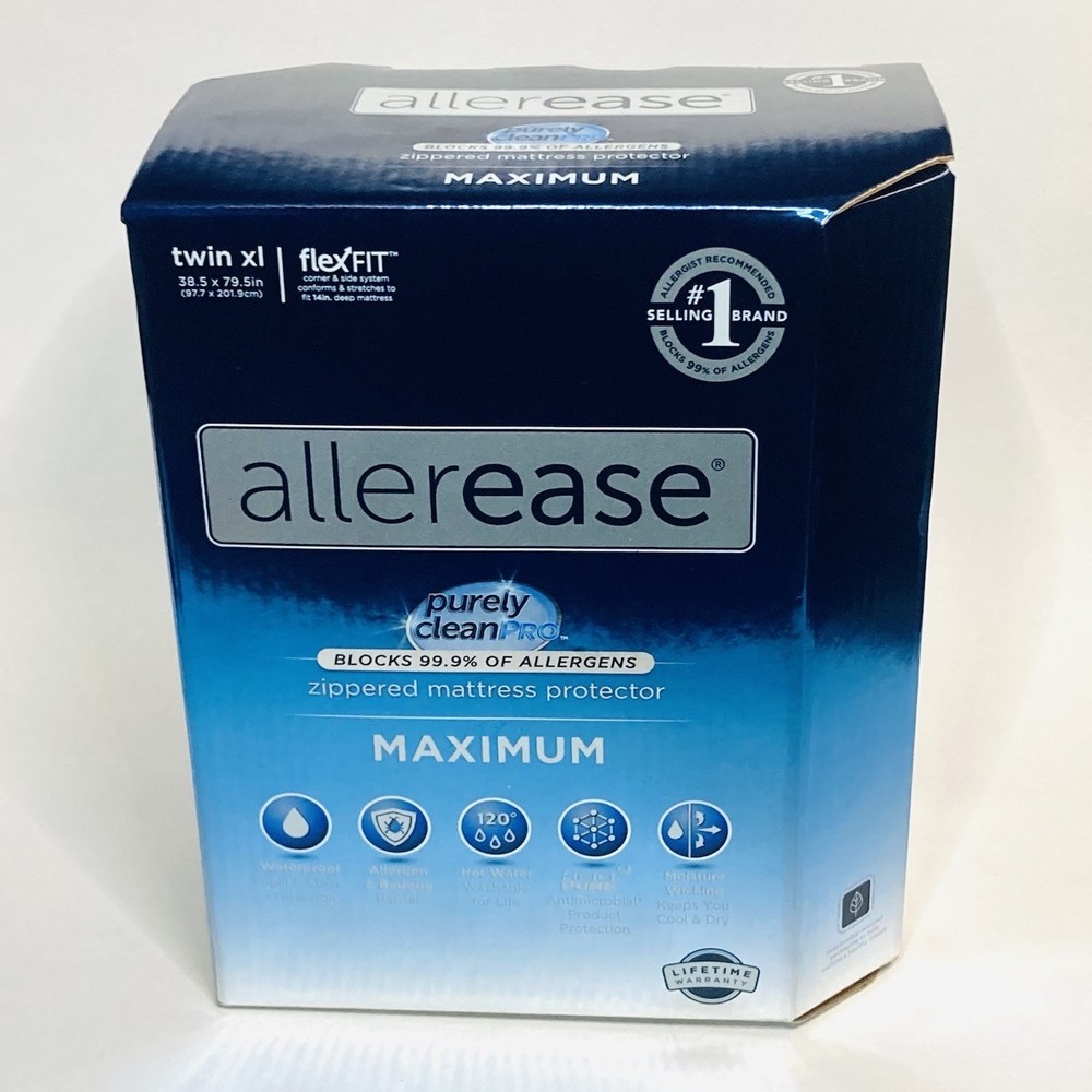AllerEase Waterproof Twin XL Mattress Protector Maximum Allergy Asthma Dust Mite