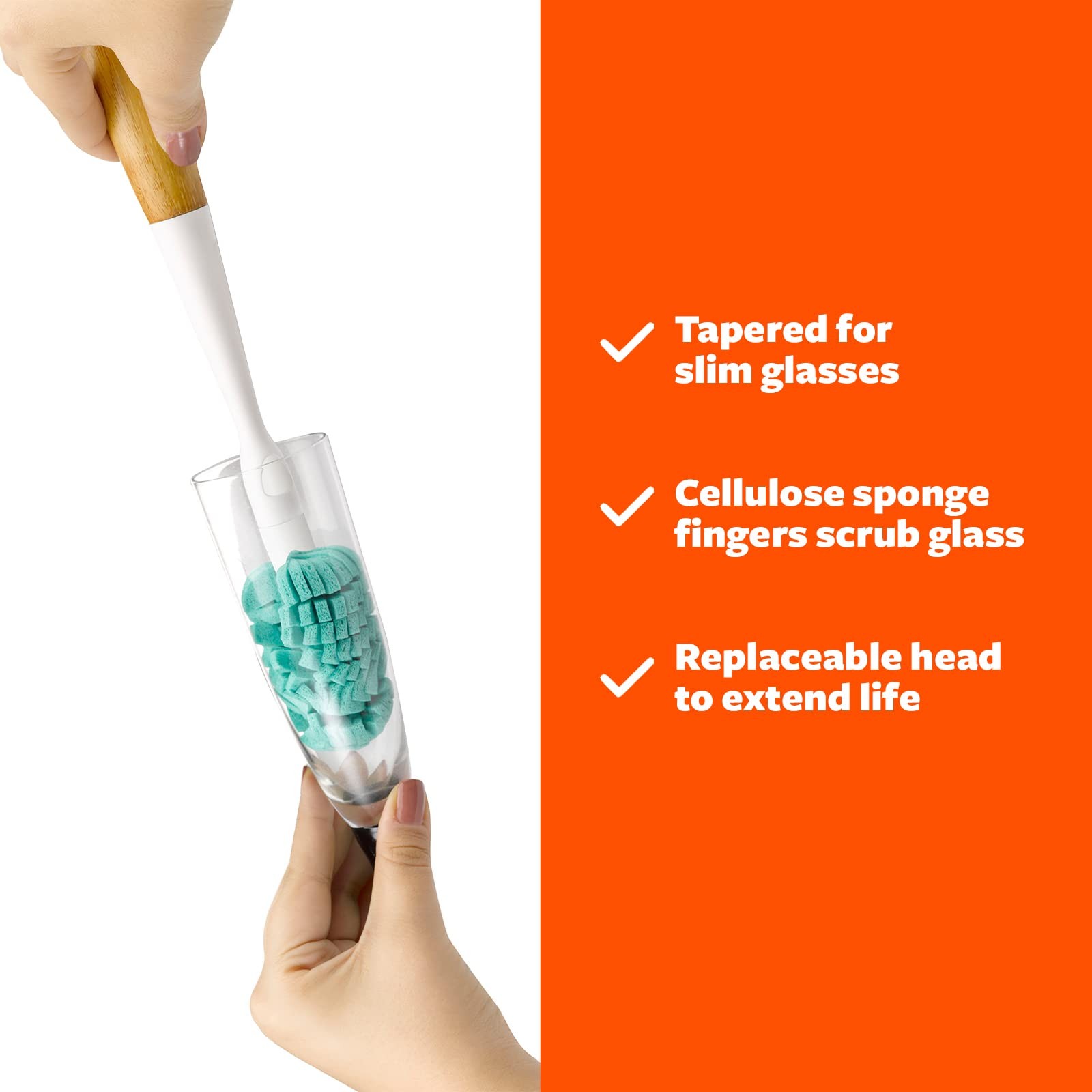 Full Circle Replacement Sponge Head for Magic Wand 1 Count (Pack of 1), Teal gallery