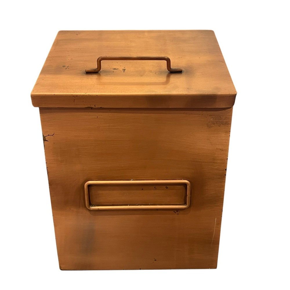 Brushed Copper Finish Vertical Wall-Mounted Mailbox – Metal Box 11”H