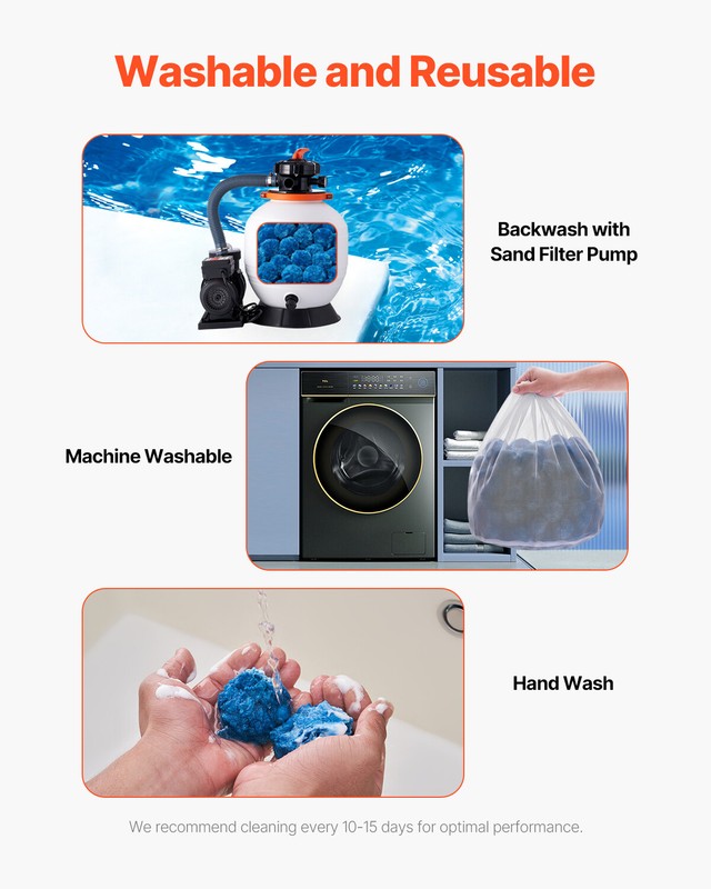Pool Filter Balls for Sand Filter Pump Swimming Pool 4 lbs Reusable Blue gallery