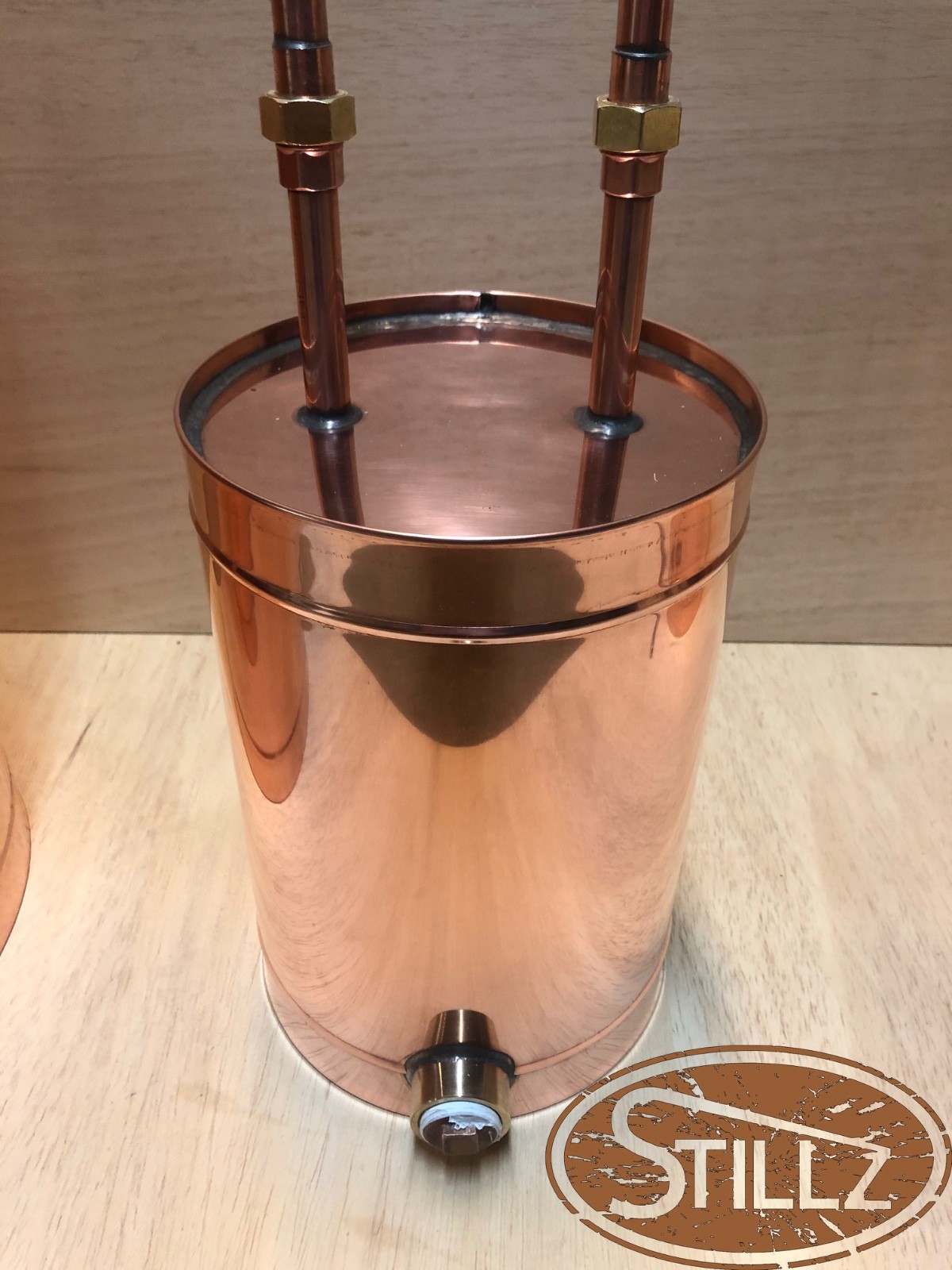 3 Gallon Copper Moonshine Still Thumper w/ Cross Bar for Adding Second Thumper gallery
