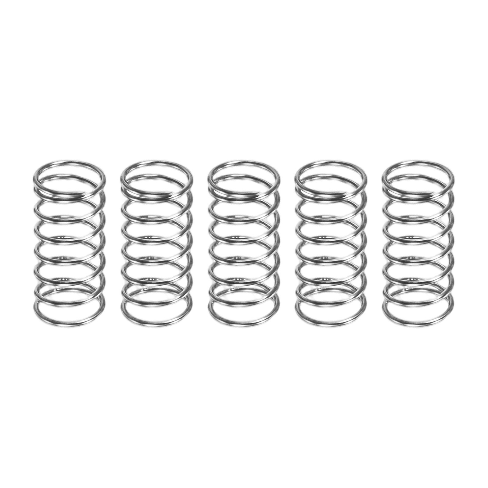 5-Pack 304 Stainless Steel Compression Springs, 10mm l x 5mm OD x Φ0.4mm Wire gallery