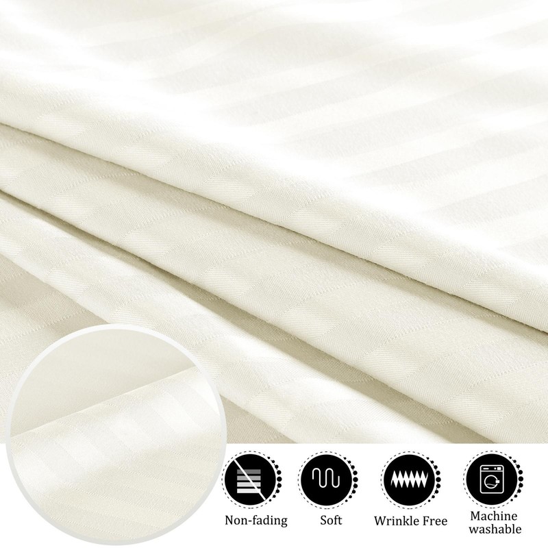 Soft Striped Pillowcases Body Envelope Closure gallery