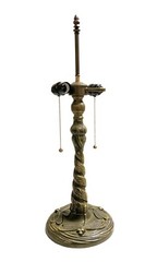 Tiffany Lamp Base-DRAGONFLY Design-Replacement Base Only, 2-Light Pull Chain-Brz