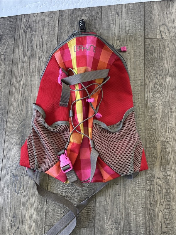 Dakine Wonder backpack red pink orange plaid backpack