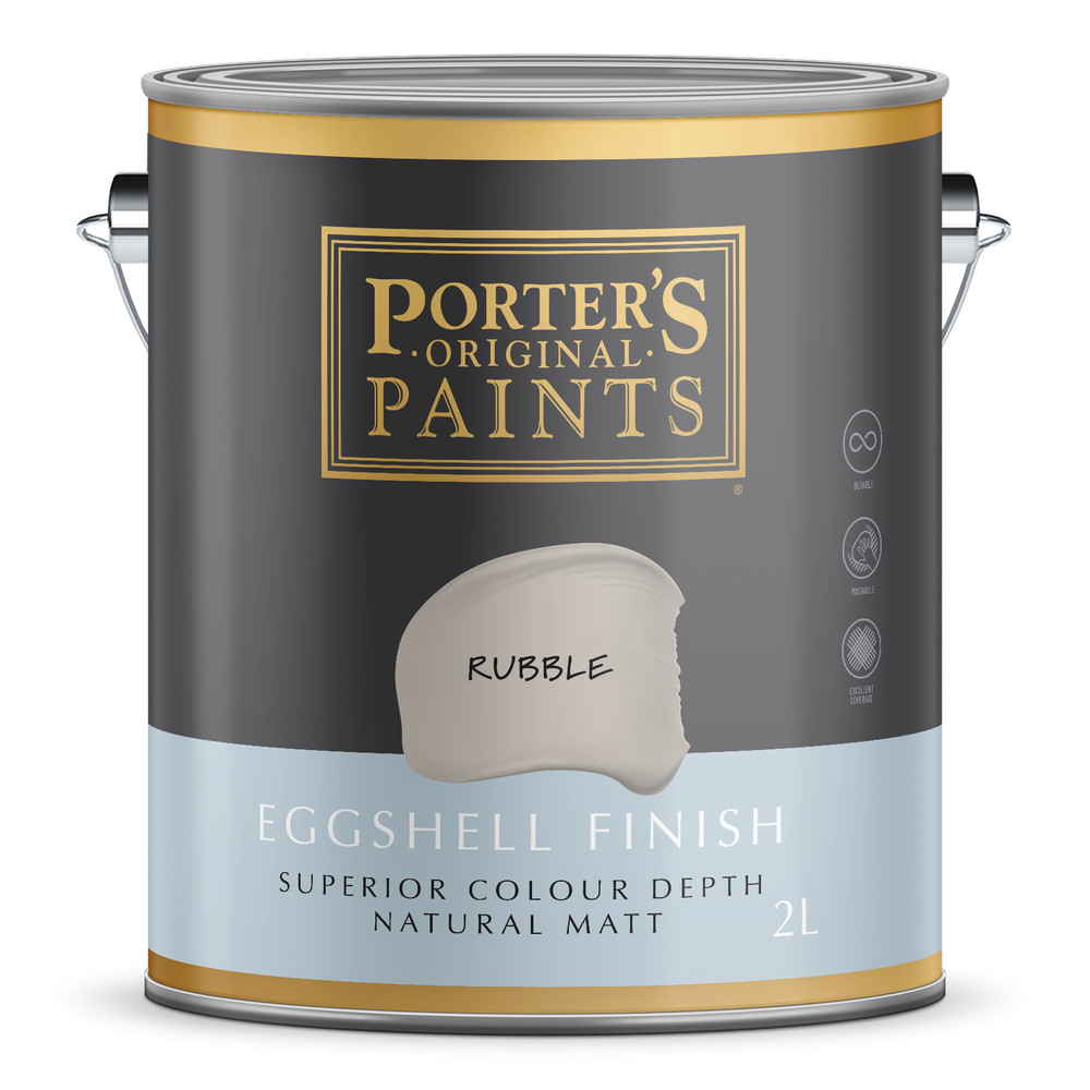 Porter's 2L Rubble Eggshell Finish Broadwall Washable Paint