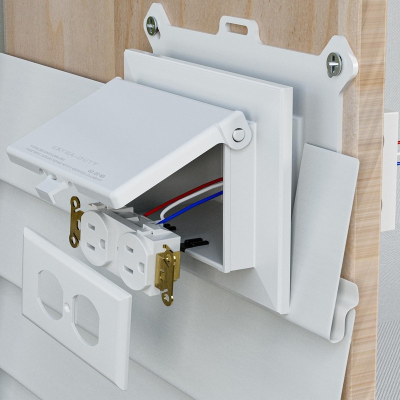 2 Pcs Recessed Outlet Box, DBHS1W-1 Low Profile Electrical Boxes, Wall Plate ... gallery