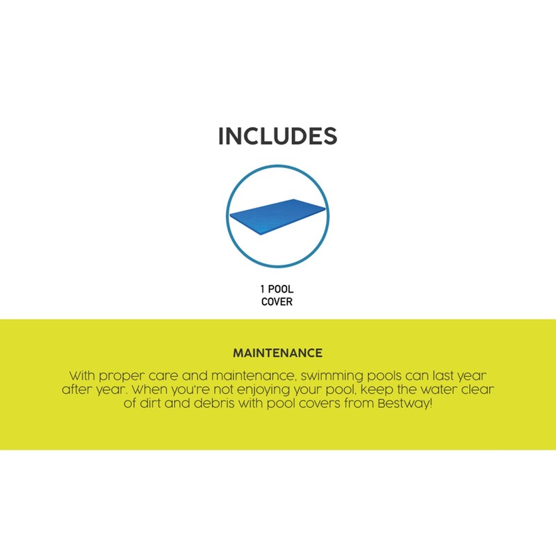 Bestway Flowclear Rectangle 13' 1" x 6' 11" Above Ground Pool Cover (Cover Only) gallery