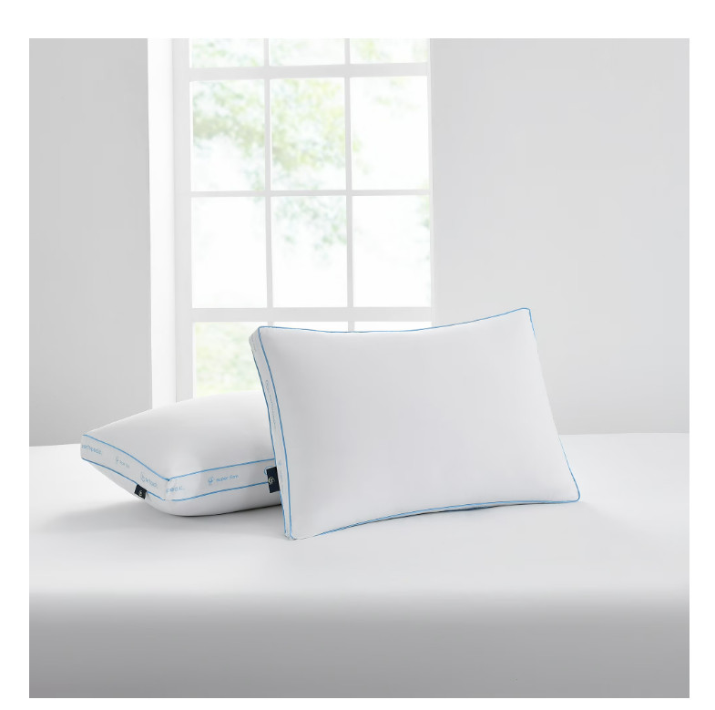 Extra Super Firm PIllows Serta Bed Sleeping Pillow Standard Queen Soft Set of 2 gallery