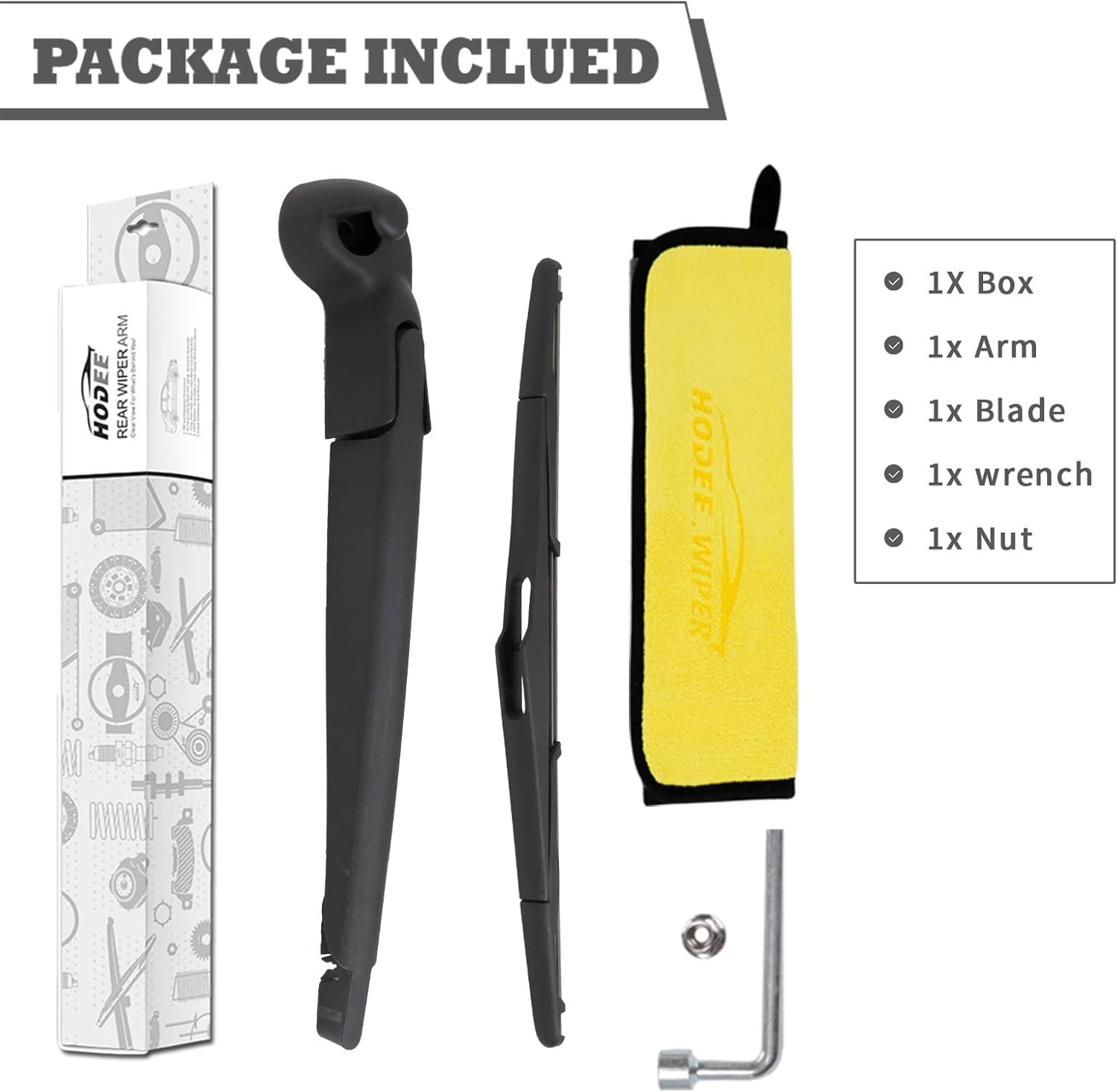 Splined Application Rear Wiper Arm Blade Set Replacement for Jeep wrangler gallery