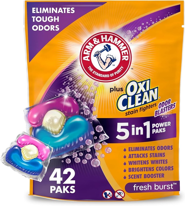 Laundry Detergent Paks Concentrated Odor Remover Stain Fighter Fresh Scent gallery