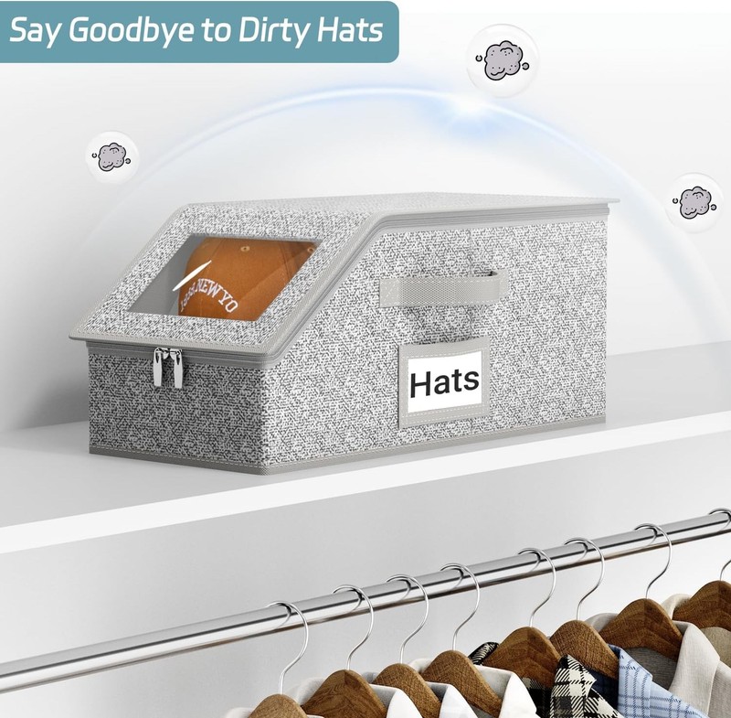 2 Pcs Stackable Hat Storage for Baseball Caps, Holds up to 24 Caps Hat Organizer gallery