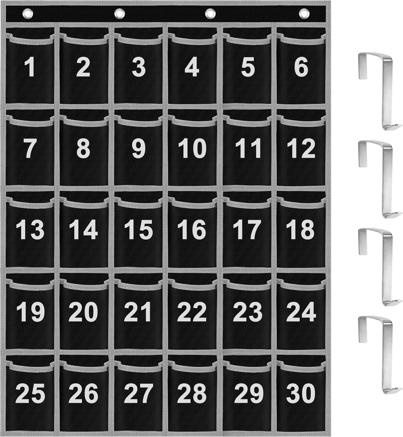 Numbered Classroom Sundries Closet Pocket Chart, Cell Phones Calculator Holder, gallery