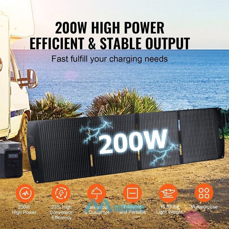 200W 100W Panel solar plegable Solar Suitcase cargador portátil RV Camping Home gallery