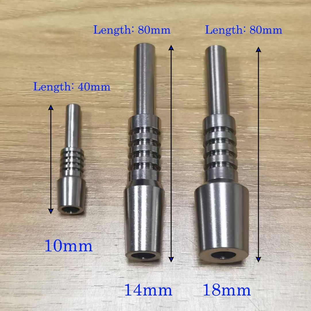 KUVIS 10pcs Titanium Tip 10mm 14mm 18mm for Honey Straw Pipe gallery