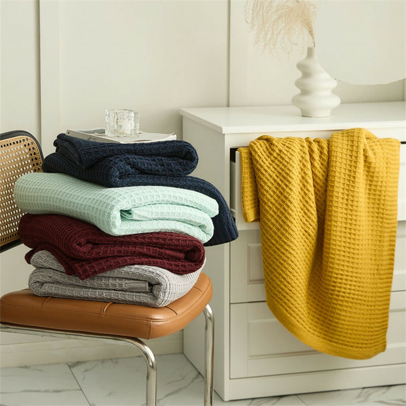 Plain Throw Blanket Soft Warm Sofa Bed Office Nap Blankets Cover All Size Decor gallery