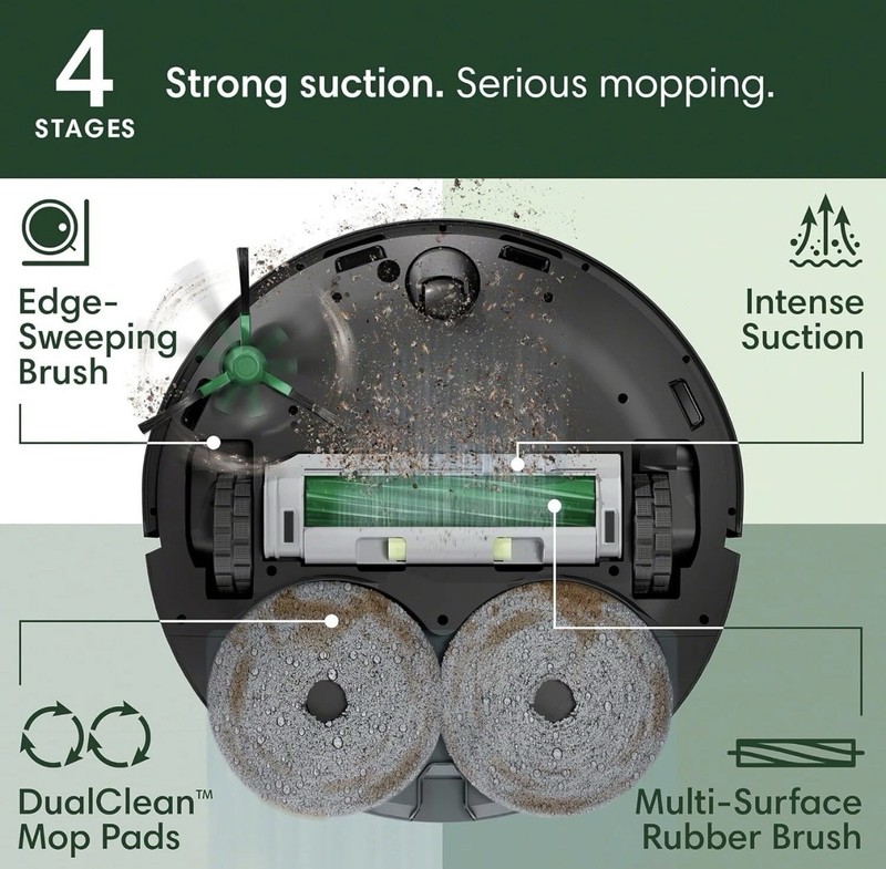 iRobot Roomba Plus 405 Combo Vacuum & Mop w/ AutoWash Dock, LiDAR, 70x Suction gallery