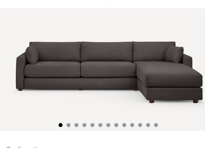 BURROW Span Sleeper Storage Replacement Inserts Charcoal NEW