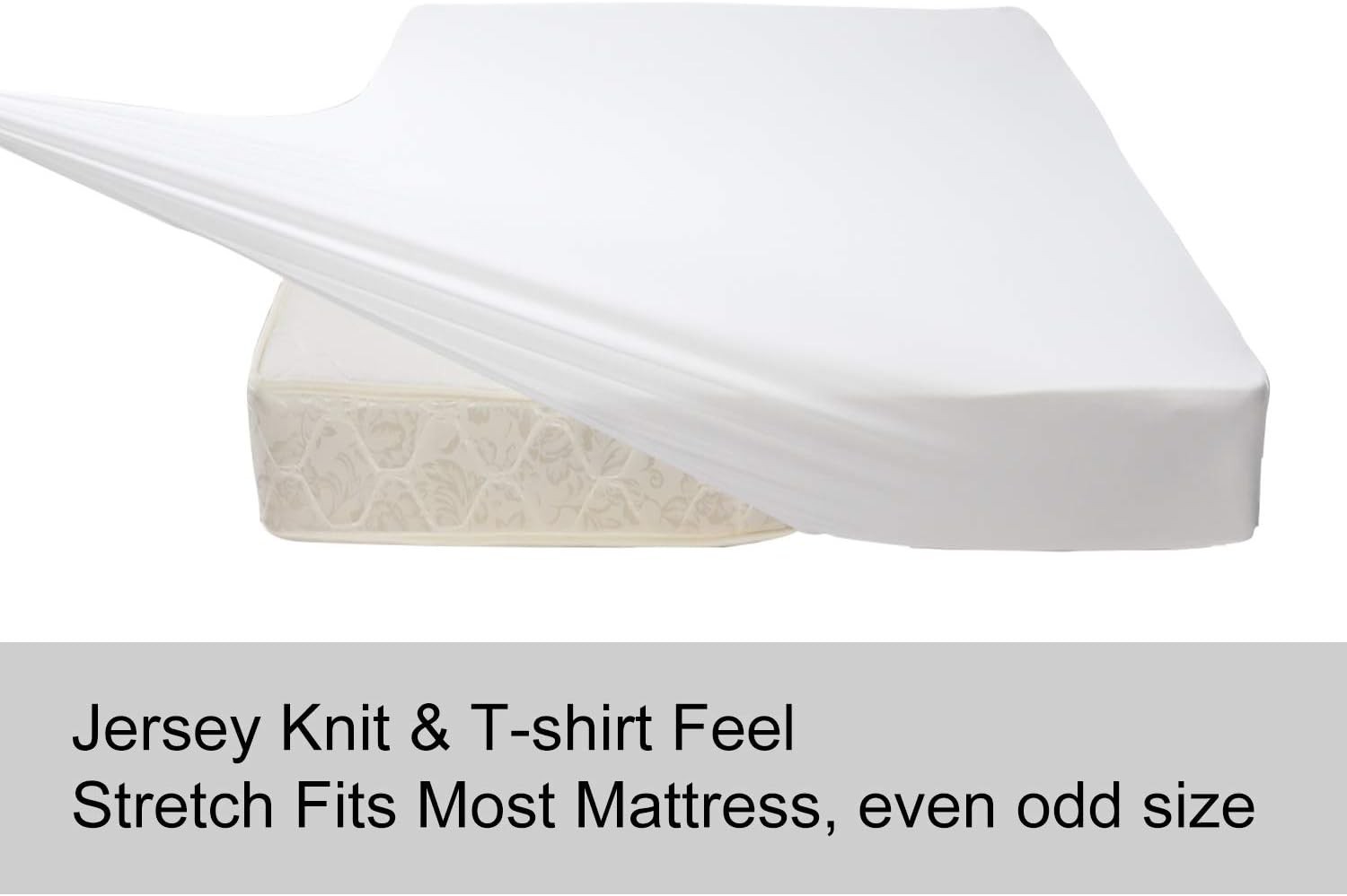 Soft Stretch Full Size Fitted Sheet Only - Jersey Full/Full XL/RV Full, White gallery