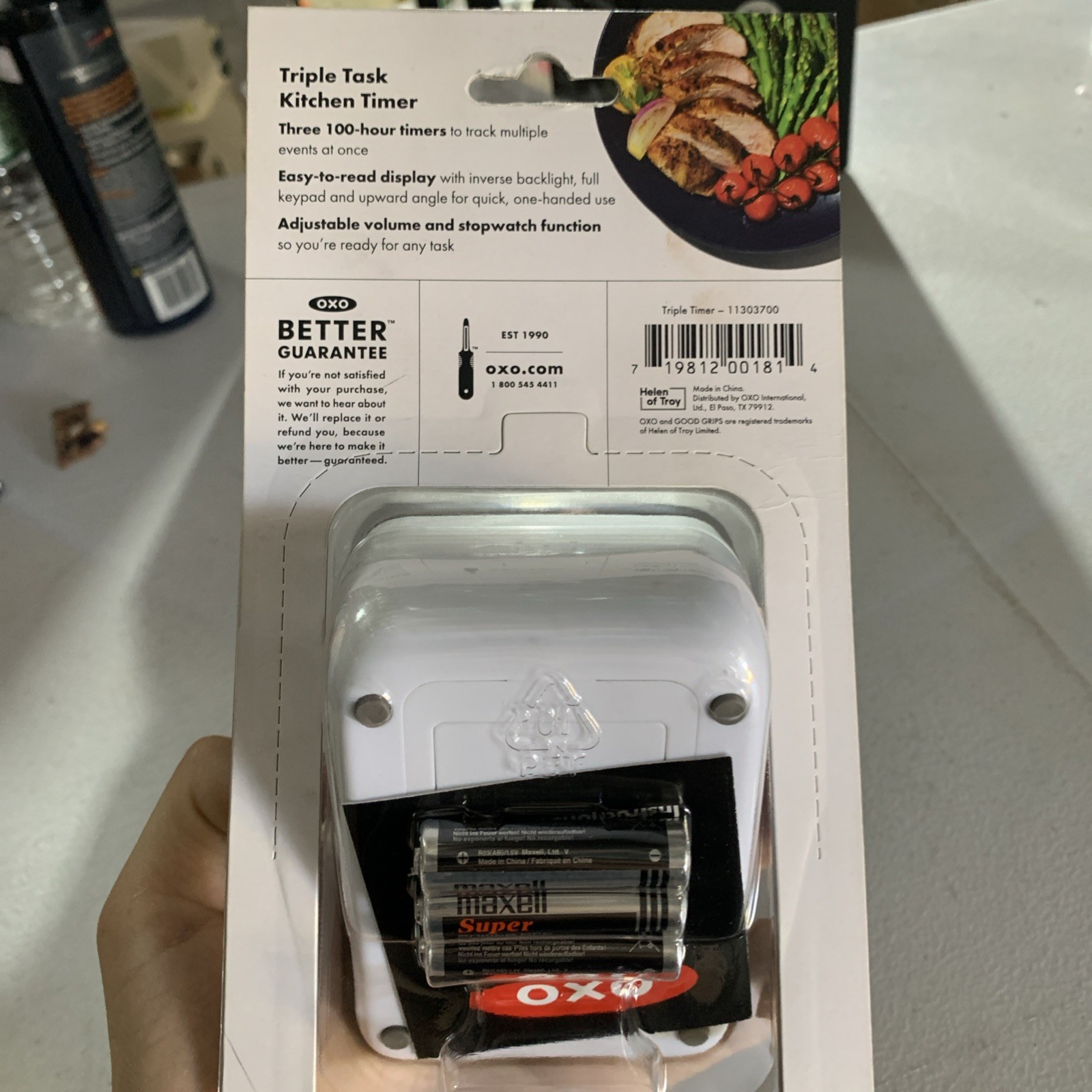 OXO Good Grips Digital Triple Kitchen Timer - Black BSCS gallery