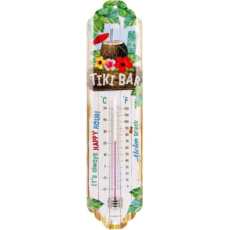 Tika Bar Thermometer Nostalgic Art - Metal Tin - Licensed gallery