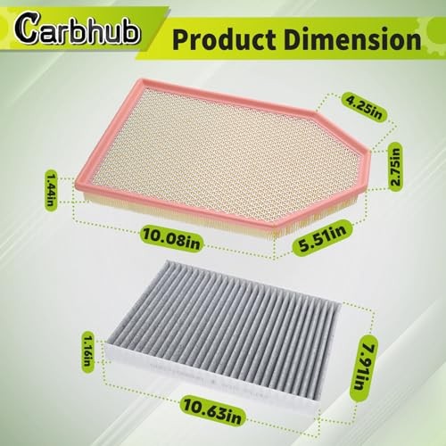 Engine & Cabin Air Filter Compatible with Dodge Challenger Charger 3.6L 5.7L gallery