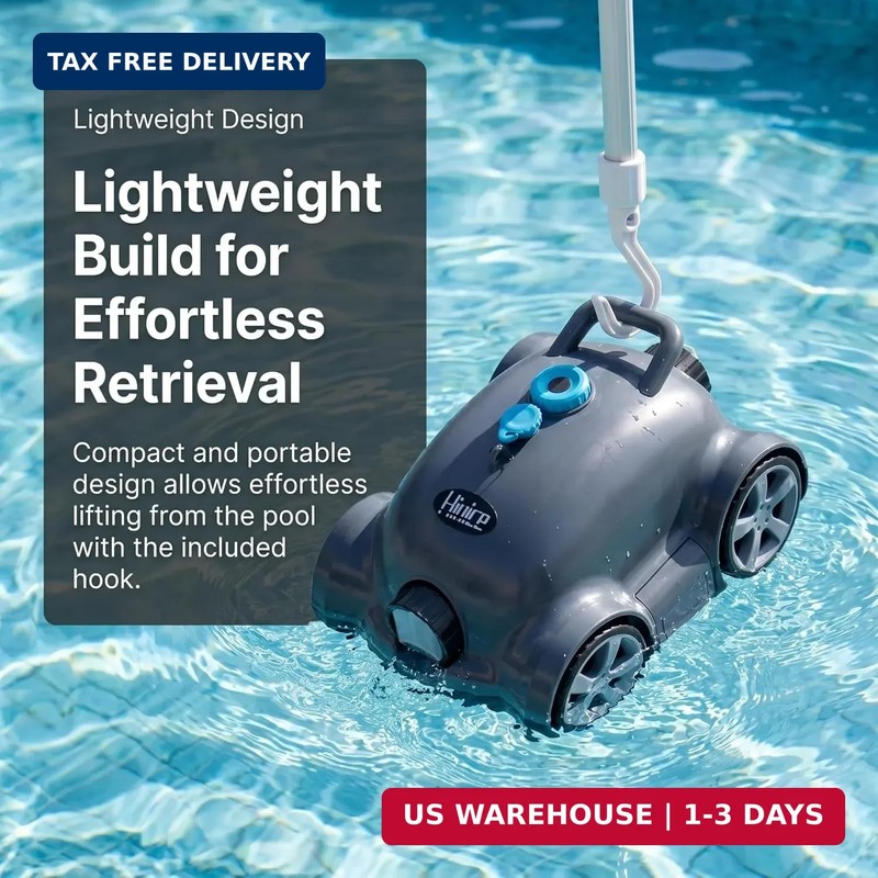 Cordless Robotic Pool Cleaner,Automatic Pool Vacuum Robot for In-Ground/Above Gr gallery
