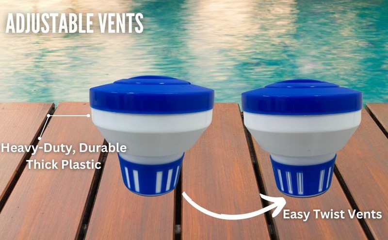 Pool/Spa Chlorine Tablet Dispenser Floater for 1" or 3" Tablets (12 Pack) gallery