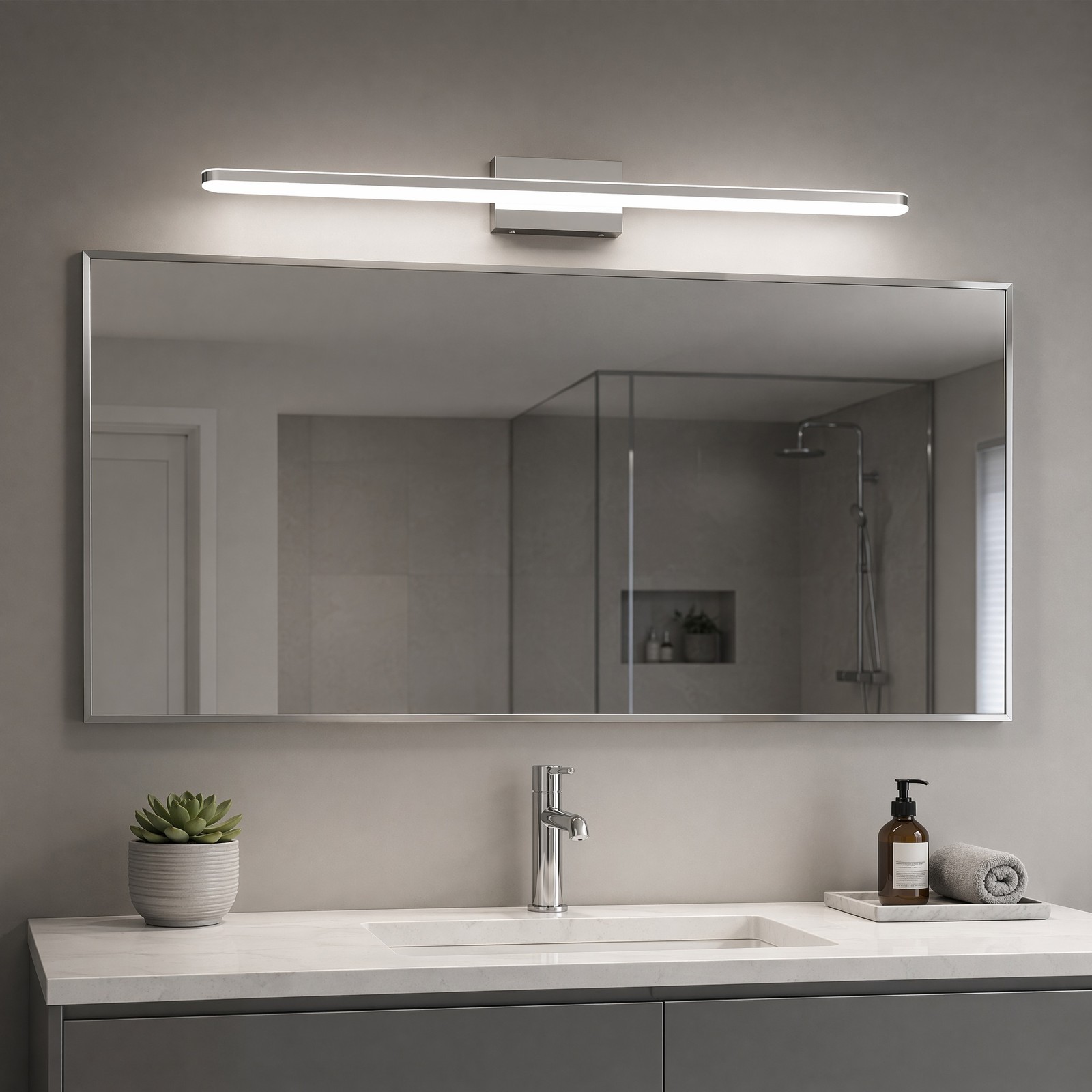 39'' Chrome Vanity Light LED Bar Modern Bathroom Over Mirror Wall Sconce Fixture gallery
