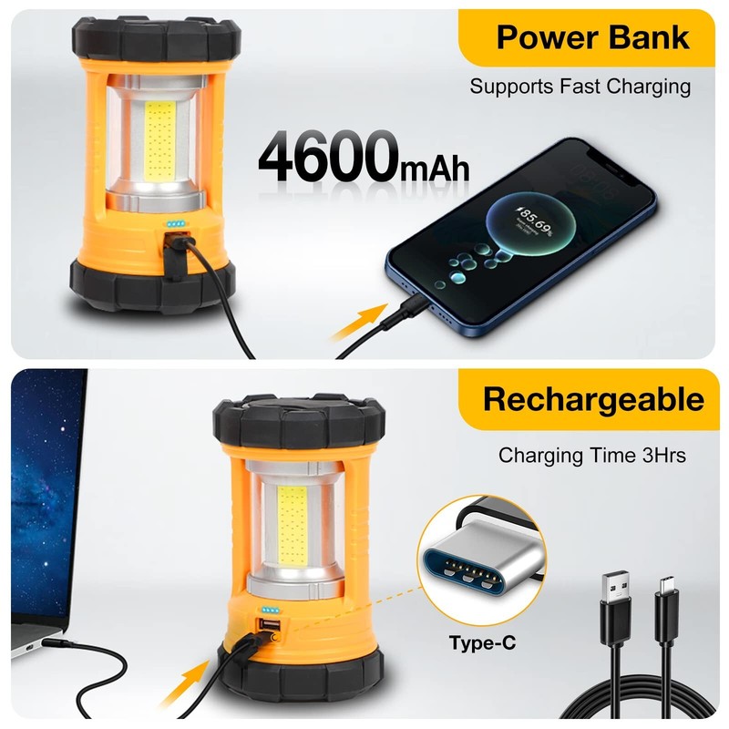 Camping Lantern, 3200LM Bright Camping Lights, 4600mAh Power Bank & Rechargea... gallery
