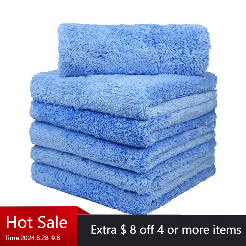 6 Pcs Edgeless Ultra Plush Microfiber Car Drying Towels Wash Buffing Detailing gallery