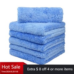 6 Pcs Edgeless Ultra Plush Microfiber Car Drying Towels Wash Buffing Detailing