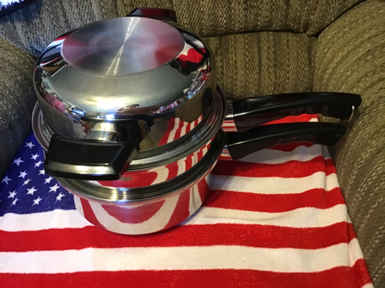 Kitchen Craft by West Bend 3 QT Steamer Sauce Pan Insert Dome Lid 3 Piece Set gallery