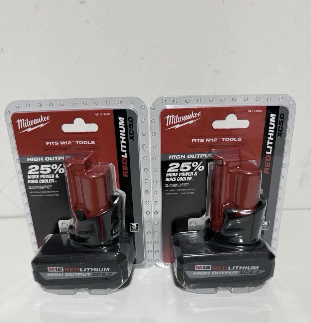Milwaukee M12 REDLITHIUM HIGH OUTPUT XC5.0 12V Li-Ion 5.0Ah Battery 48-11-2450 gallery