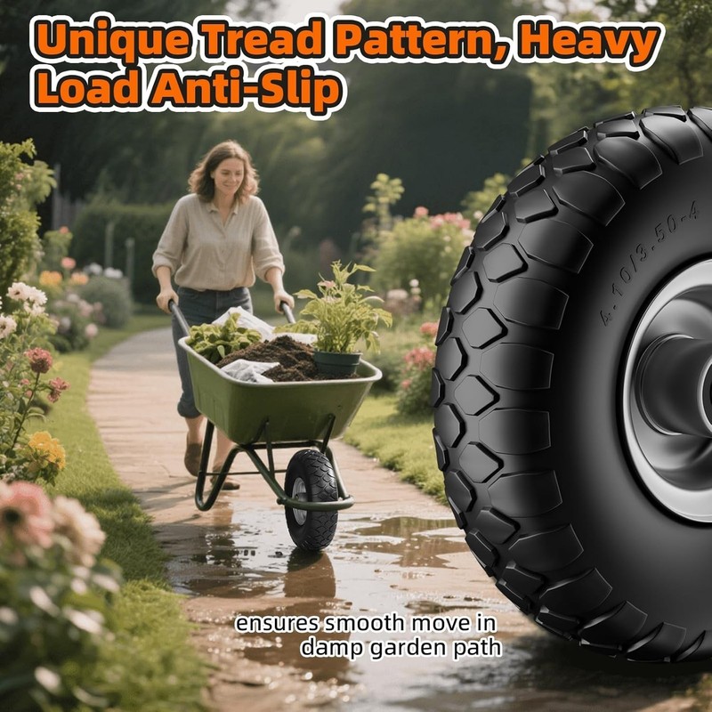 Heavy Duty 10" Solid Wheel 500Lb Load 2Pk gallery