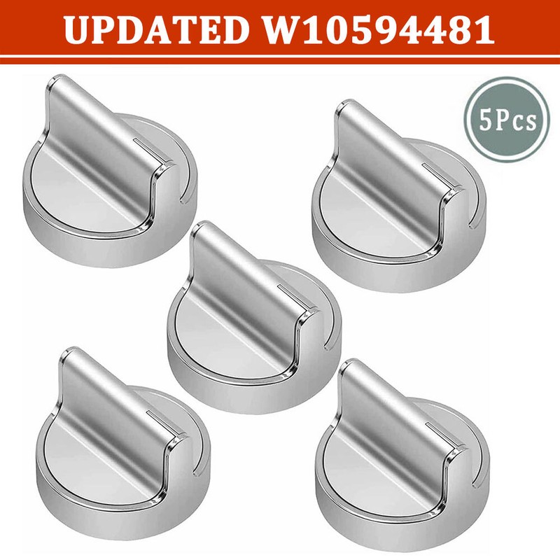 5 Pcs W10594481 Stove Control Knobs OEM For Whirlpool WCG97 WPW10594481 USA gallery