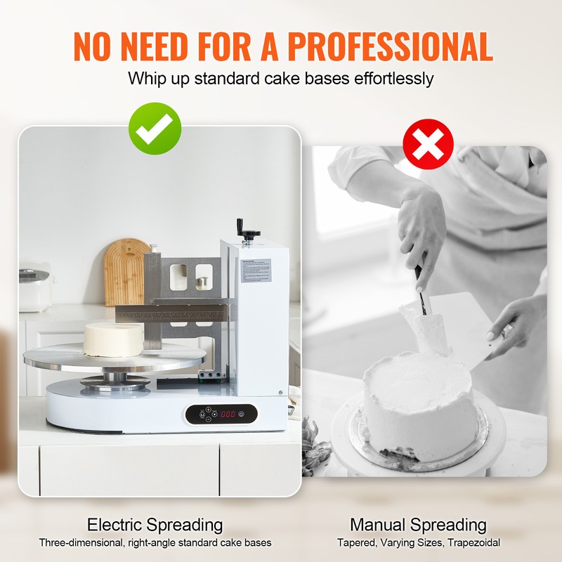 Cake Decorating Machine Cake Frosting Spreading for 4" to 16" Cake White gallery