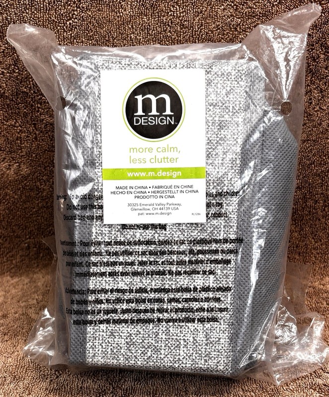 mDesign Soft Fabric 2 Section Drawer or Closet Organizer Gray 3 Pack NEW in Bag gallery