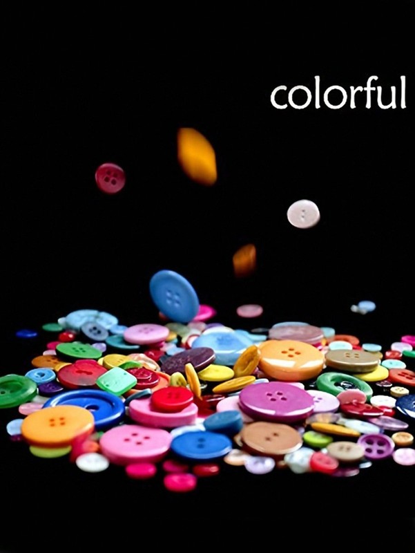 600pcs Multicolor Assorted Round Resin Buttons 2 & 4 Hole Bulk Craft Sewing gallery