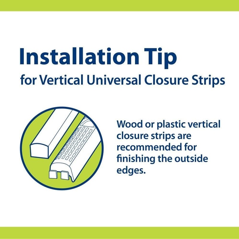 (5) 24 in. Universal Vertical Plastic Roof Closure Strips (6-Pack) Suntuf Suntop gallery