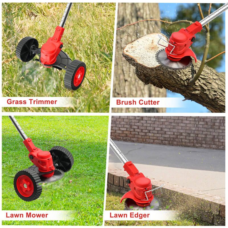Cordless String Trimmer, Edger WeedWhacker Grass Eater Lawn Cutter 3.0ah Battery gallery