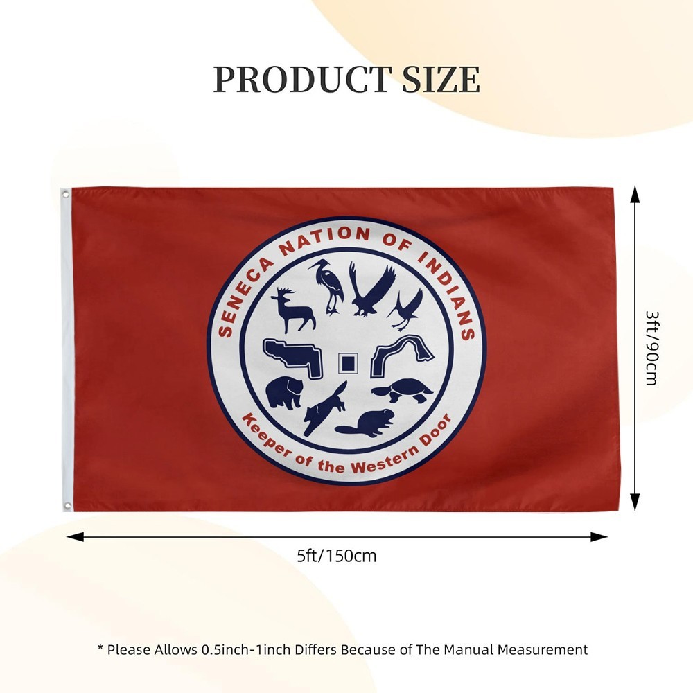 Seneca Nation Native American Indian Tribe Keeper of Western Flag 3x5ft Banner gallery