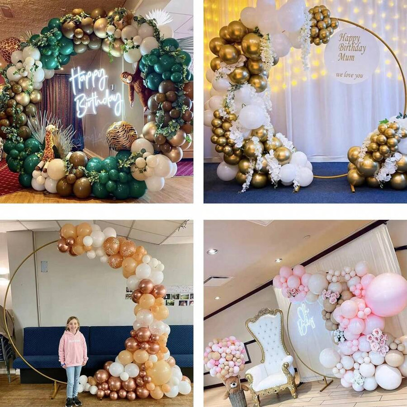 Round Backdrop Stand Stable Balloon Arch Stand Metal Wedding Arch Backdrop Stand gallery