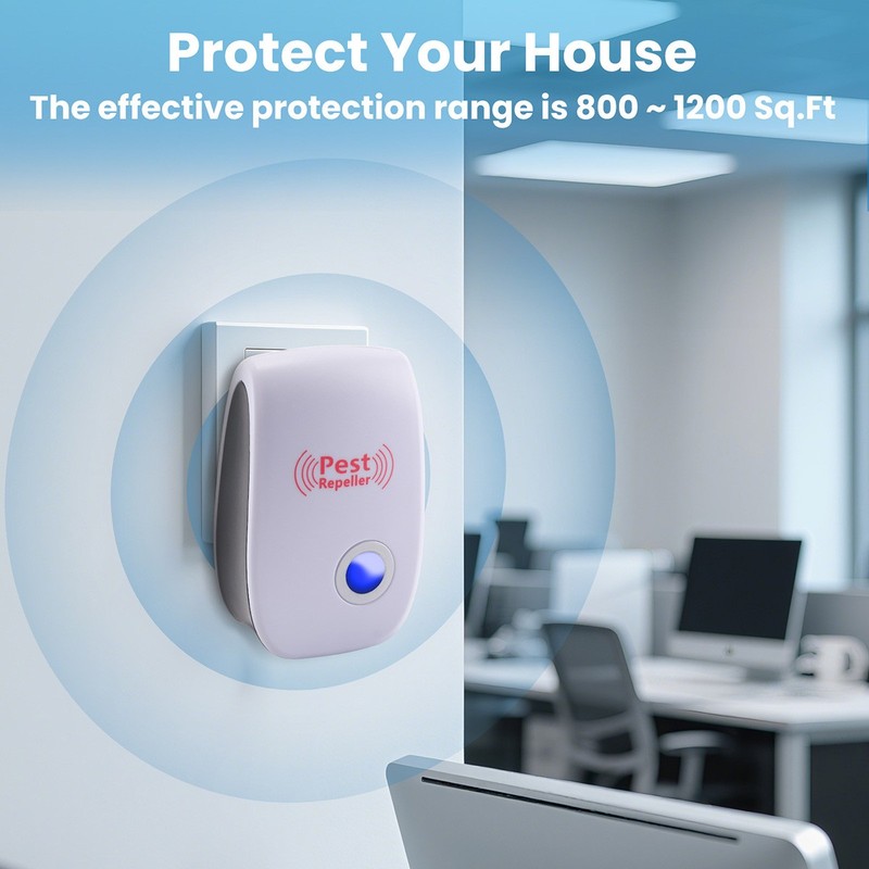 Ultrasonic Pest Repeller 1~8Pack Electronic Indoor Plug in for Insects, Pest Con gallery